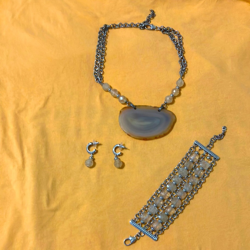 Brighton rare natural stone jewelry set
